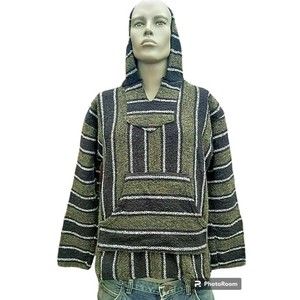 Mexico Hoodie Size Large Mens Surfer Hippie Authentic Front Pockets